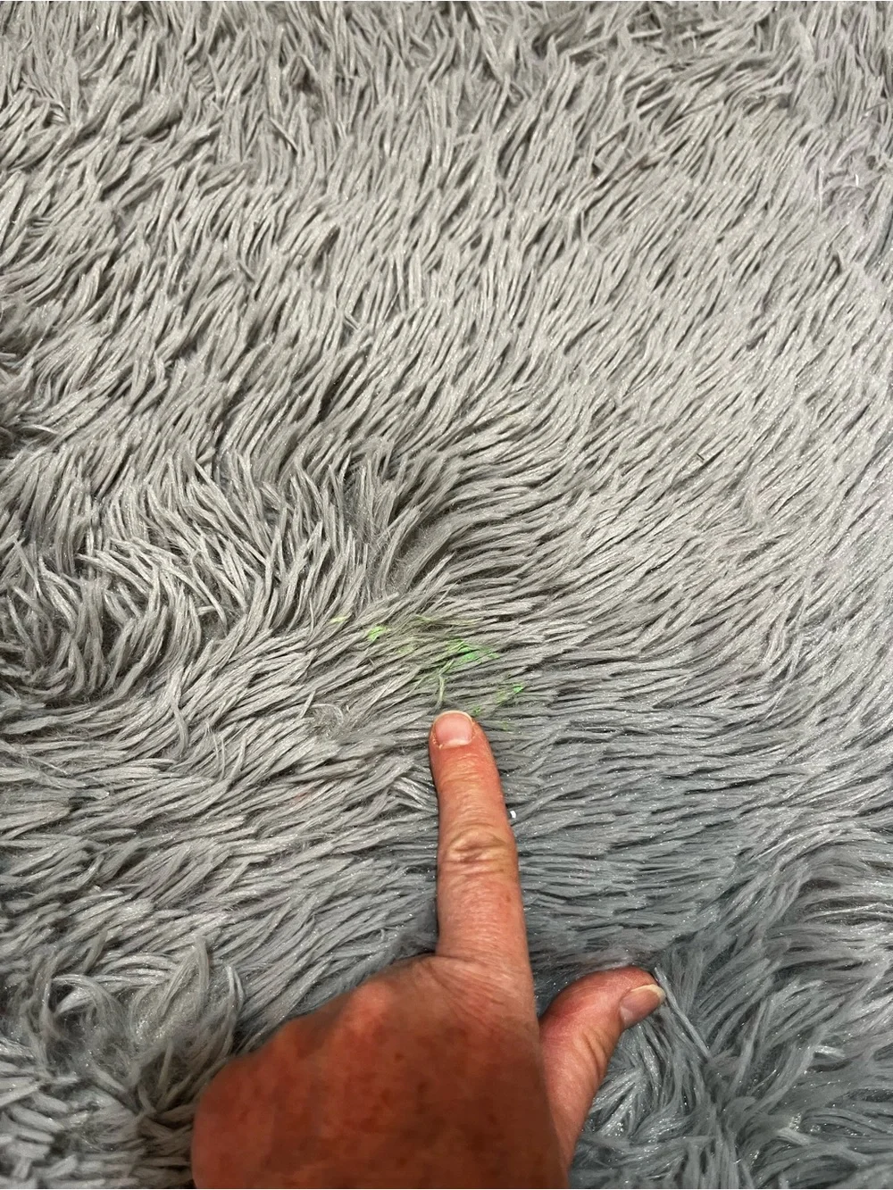 Fluffy Soft Grey Shag Area Rug (45” x 62”)
